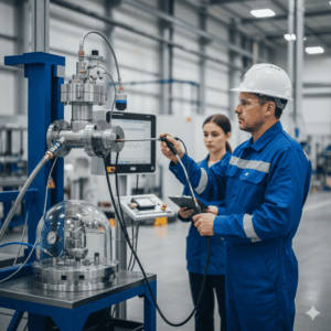 tecnicos realizando prueba de hermeticidad